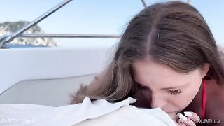 Babe cheats on her BF with a friend on the yacht
