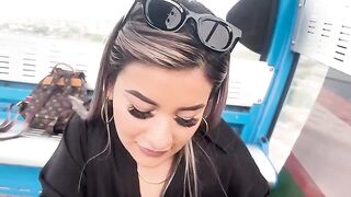 Outdoor blowjob and ride to my stepbrother's best friend on a cable car