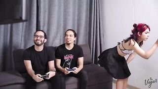 Latina beauty Cindy Luna gets her pussy smashed by two cocks in intense dp action