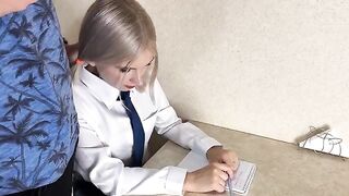A cute girl met her tutor for an intimate encounter