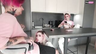 A couple has sex while the wife is waiting for a role-playing moment