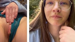 Big labia teen pussy squirts in public and outdoor compilation