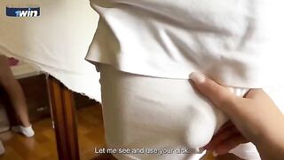 Horny stepmom with big tits fucks her stepson for breakfast