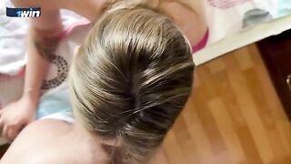 Horny stepmom with big tits fucks her stepson for breakfast