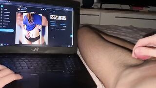 Pervert guy masturbates watching step sis’s OnlyFans, she seduces him to keep quiet