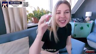 A hot stepbrother and sister fuck session triggered by an app’s naughty game