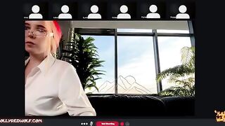 My boyfriend secretly fucked me in Zoom and he came on my glasses