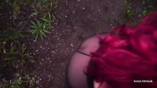 Met a fat Russian ass in the forest and fucked her anal and clogged it with cream
