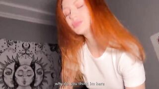 A redhead babe came to me and right away started sucking my cock
