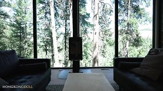 A hot girl lives in the woods and rubs herself