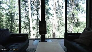 A hot girl lives in the woods and rubs herself