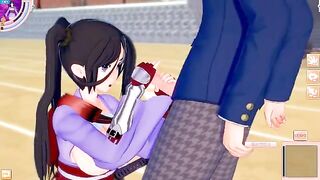 Game Koikatsu! - Big tits Yamato Mikoto's erotic anime video