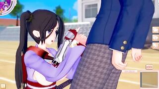 Game Koikatsu! - Big tits Yamato Mikoto's erotic anime video