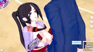 Game Koikatsu! - Big tits Yamato Mikoto's erotic anime video