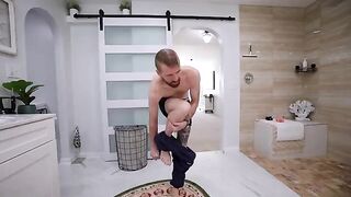 Stepbrother surprises hot step sis in the bathtub bubble bath