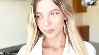 Hot student-neighbor seduced for a cumshot on her face