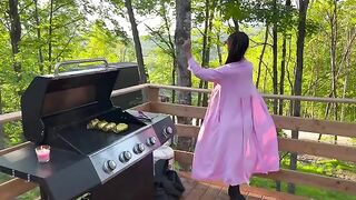 Hot MILF with big ass rides cock in public, a thrilling POV scene