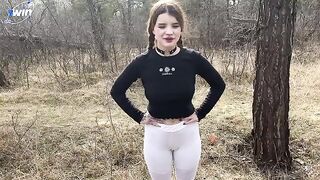 Forest sex with a nymphomaniac teen, exclusive HD video