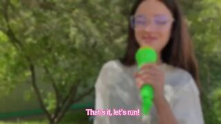 A young girl got fucked in the wood by a guy