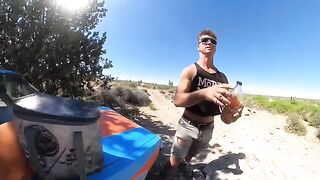 Babe got fucked on the hood of the car at the hot spring