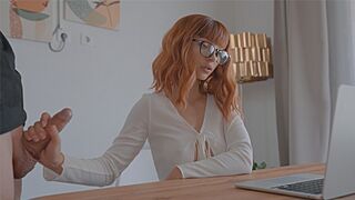 A sexy girl got fucked on a zoom call and received a creampie