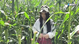 Security guard issued a ticket to a girl in the cornfield