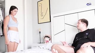 Guy caught his stepsister snooping on him jerking off in the closet, they fucked