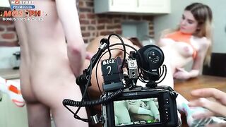 Behind the Scenes: 3some sex and Russian adult film making