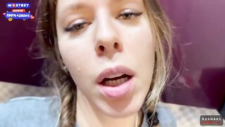 Flatmate girl doesn’t mind occasional sex in the kitchen, gets cum on her pigtails