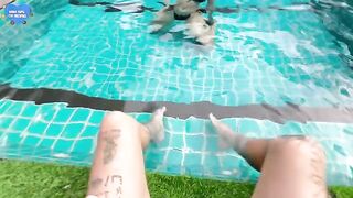 My girlfriend's best friend had a steamy poolside encounter with me