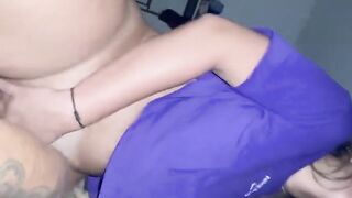 Gifted Bahian guy lifting up hot blonde ass in a steamy scene