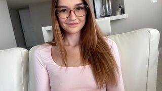 The guy is giving a lesson to his 18-year-old step sister about sex