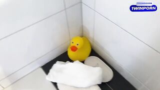 My stepmom caught me jerking off in the bathtub, oh man!