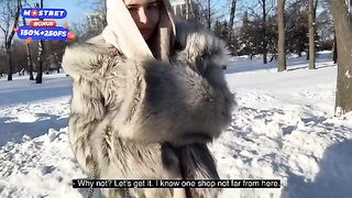 A pick up with a stranger while walking my dog, ending in hot sex under the fur coat