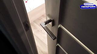 I was spying on my stepsister, and she saw me, then sucked my dick