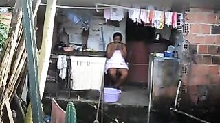 A hidden camera captured a black woman's intimate moments, unaware of being filmed