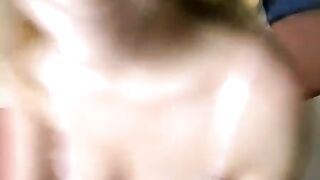 Girl with glasses fucks a cock at her home in POV style