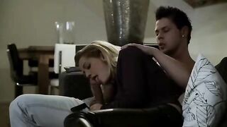 The depraved woman made blowjob in the evening, bringing intense pleasure
