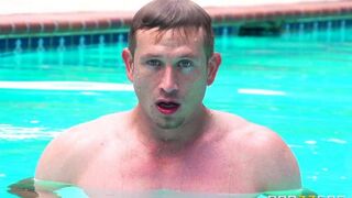 I wanted to sunbathe, but my boyfriend fucked me by the pool