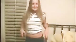 A cute young girl gets fucked at home