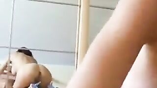 A couple enjoys private, passionate homemade sex