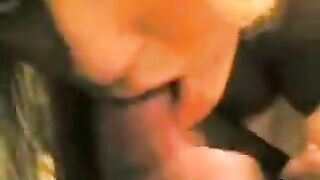 The guy received a blowjob from his girlfriend, captured in a steamy homemade POV scene