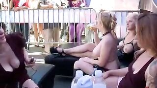 A man has sex with a girl right in the street