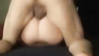 The wife asked her husband's friend to fuck her pussy crotch