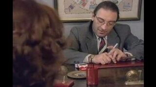A 50-year-old man fucked a young student on the table in anal sex