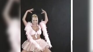 The sexy Russian is dancing and exciting all around