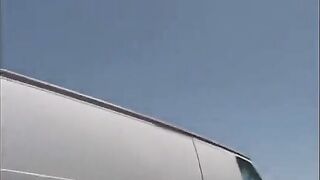 Two sexy guys fucked a girl and dragged her in the car
