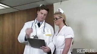 The doctor fucks his pretty nurse in her uniform