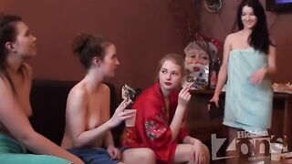 A spy camera has been set up in a Russian hostel, capturing intimate moments