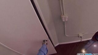 Fucked depraved whore in stockings, she loves the taste of cock